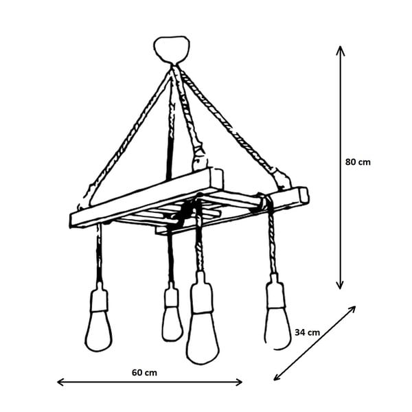 Hnedé závesné svietidlo Halat – Opviq lights-image-3