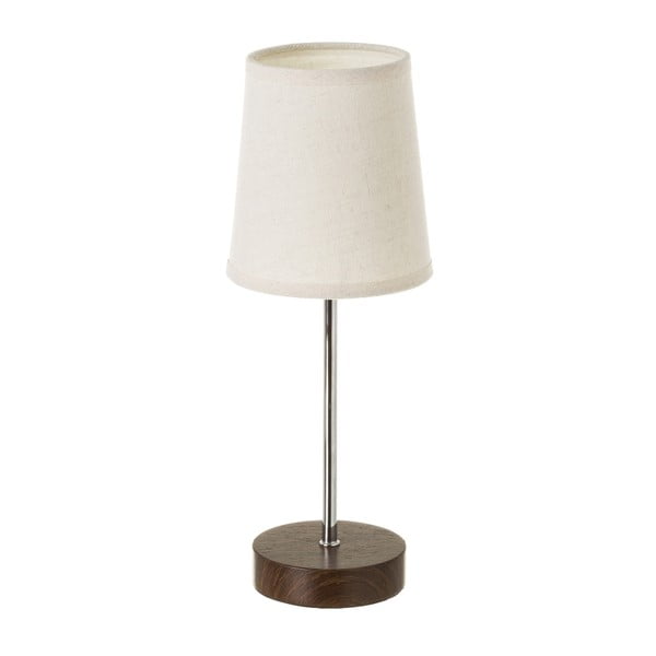 Biela/hnedá stolová lampa s textilným tienidlom (výška  34,5 cm) – Casa Selección