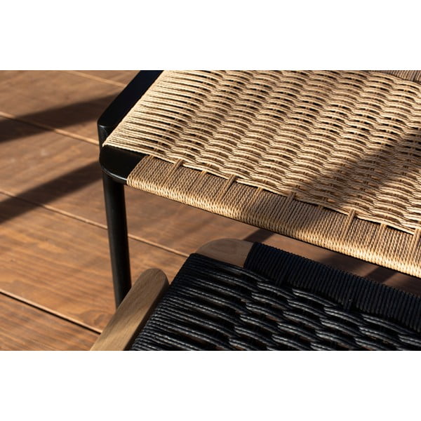 Čierna/v prírodnej farbe lavica Klupa – Gazzda-image-3