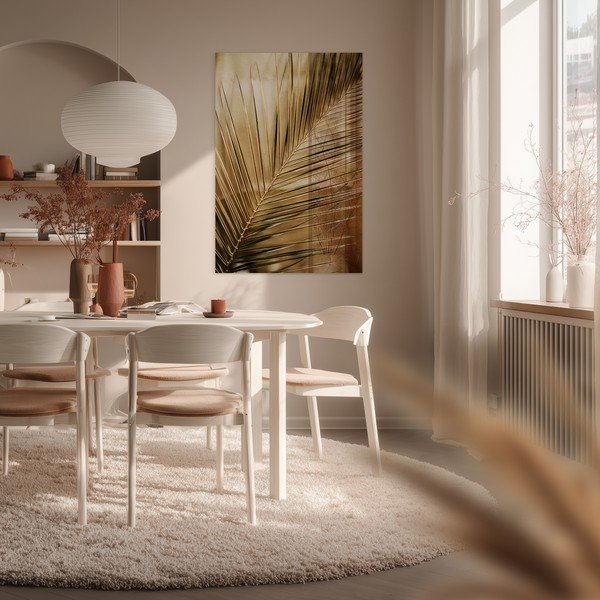 Tlačený sklenený obraz 80x120 cm Gold Palm  – Styler-image-1