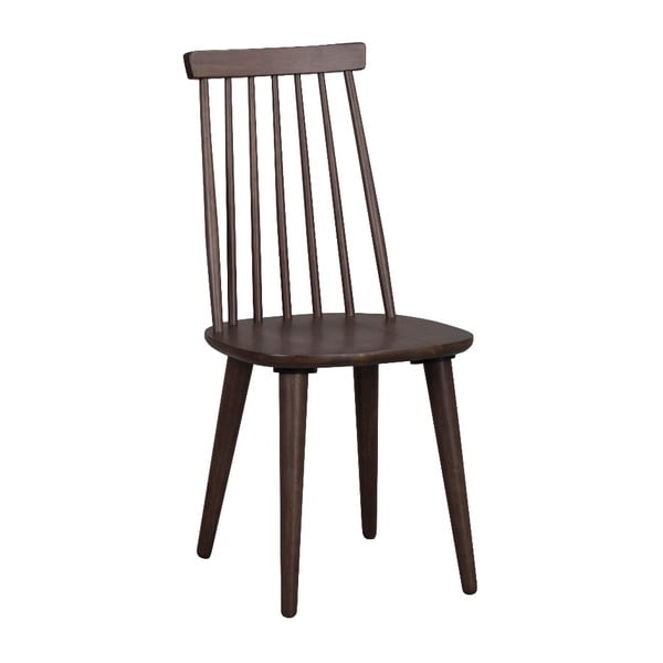 Hnedá jedálenská stolička z dreva kaučukovníka Rowico Lotta