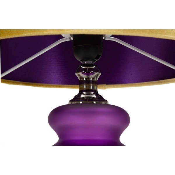 Žltá/fialová stolová lampa s textilným tienidlom (výška  57,5 cm) Milva Two – Mauro Ferretti-image-4