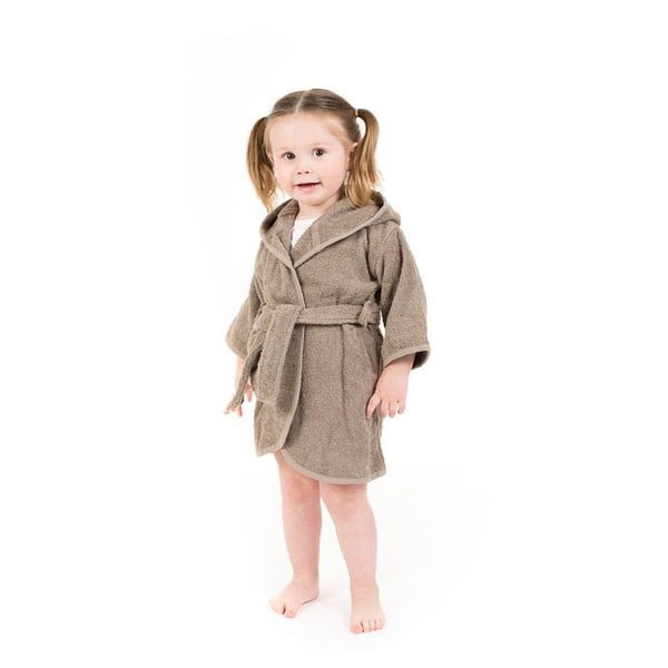 Sivý bavlnený detský župan veľkosť 2-4 roky - Tiseco Home Studio-image-2