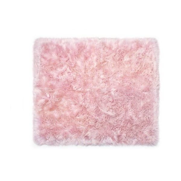 Ružový koberec z ovčej kožušiny Royal Dream Zealand, 130 × 150 cm