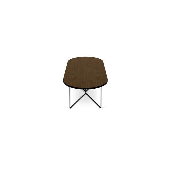 Konferenčný stolík s orechovou dyhou TemaHome Oval-image-1