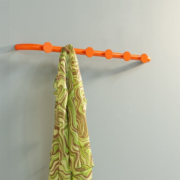 Oranžový kovový nástenný vešiak 75 cm Retro – Spinder Design-image-1