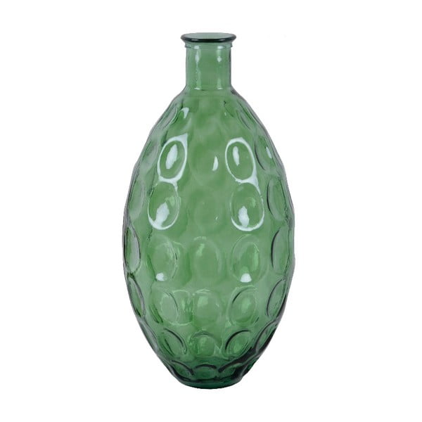 Zelená sklenená váza z recyklovaného skla Ego Dekor Dune, výška 59 cm