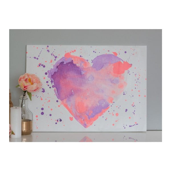 Obraz Lavender Heart, 50x70 cm