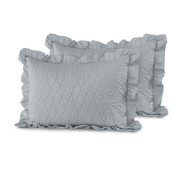 Súprava 2 sivých obliečok na vankúš AmeliaHome Tilia, 70 × 50 cm-image-1