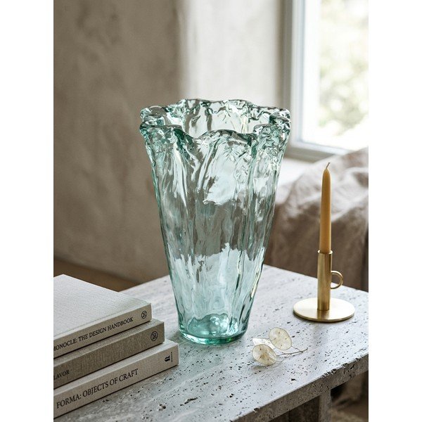 Modrá váza z recyklovaného skla (výška  30 cm) Pandora – Ego Dekor-image-2