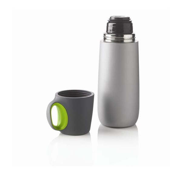 Zelená termoska s hrnčekom XD Design Bopp, 600 ml-image-1