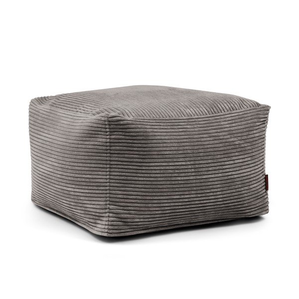 Tmavosivý menčestrový sedací vak Softbox MooG – SLOWDOWN