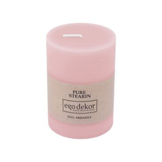Ružová sviečka Eco candles by Ego dekor Friendly, doba horenia 37 h