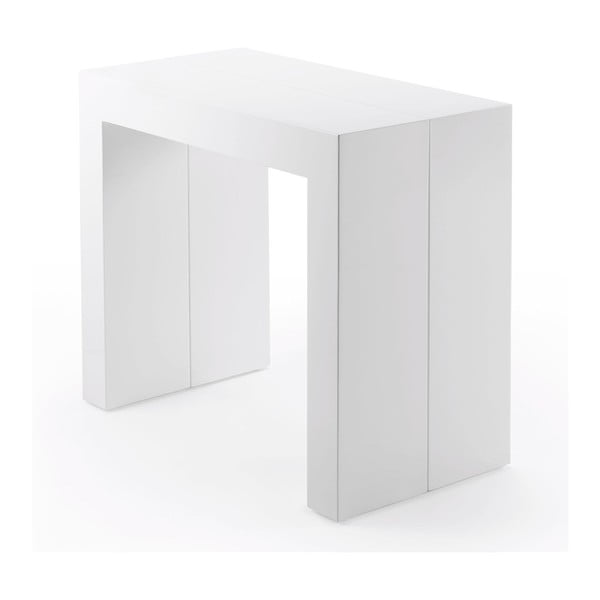 Biely rozkladací konzolový stolík La Forma Penta, dĺžka 45-200 cm