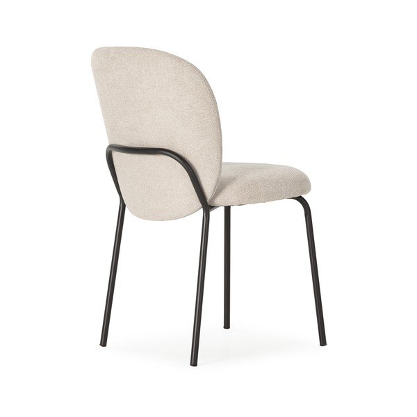 Čierno-krémové jedálenské stoličky v súprave 4 ks Daia – Marckeric-image-4