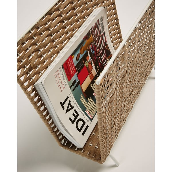 Stojan na časopisy z umelého ratanu Shibori – Kave Home-image-1