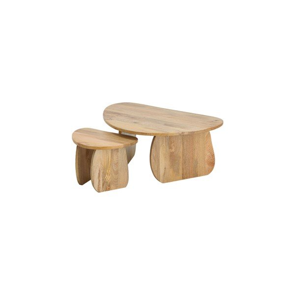 Konferenčný stolík z mangového dreva v prírodnej farbe Mushroom – Ellos Home