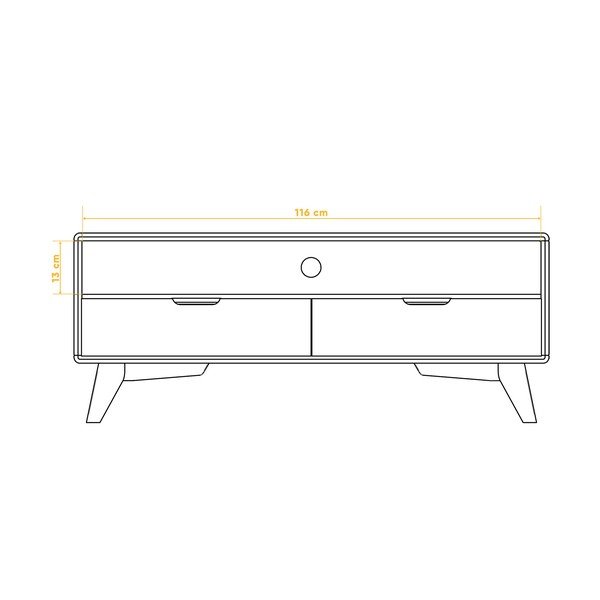 TV stolík z bukového dreva 120x48 cm Greg - The Beds-image-3