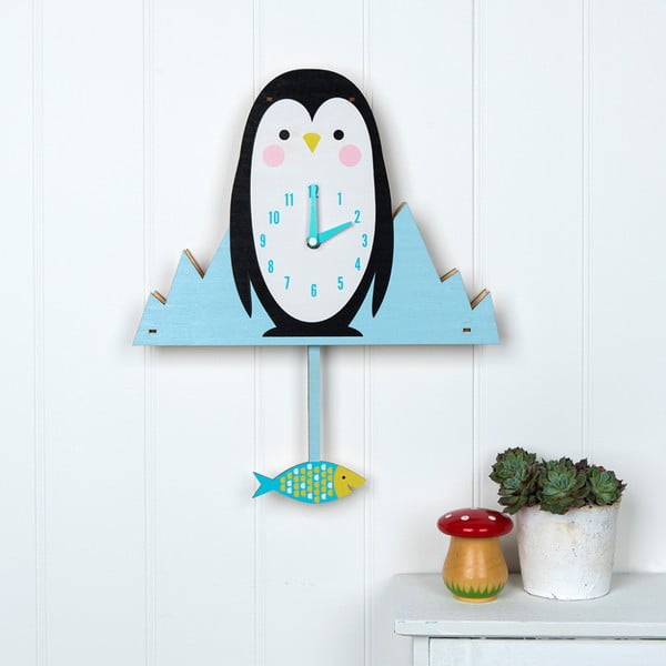 Drevené hodiny Rex London Milo The Penguin-image-1