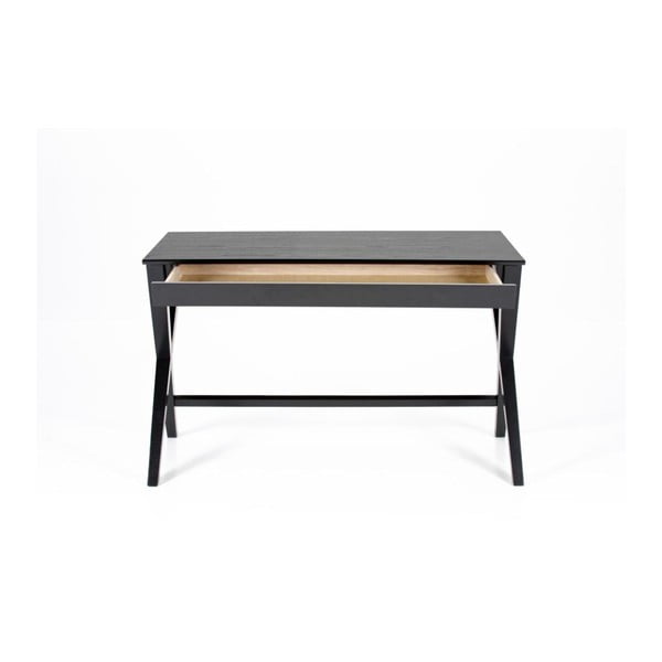 Čierny písací stôl so zásuvkou Actona Writex-image-3