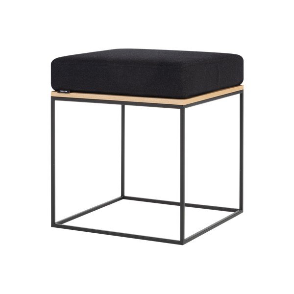 Čierna čalúnená stolička Feo – noo.ma