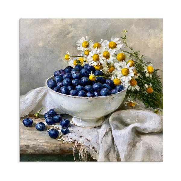 Tlačený obraz na plátne 32x32 cm Blueberry Bowl – Styler