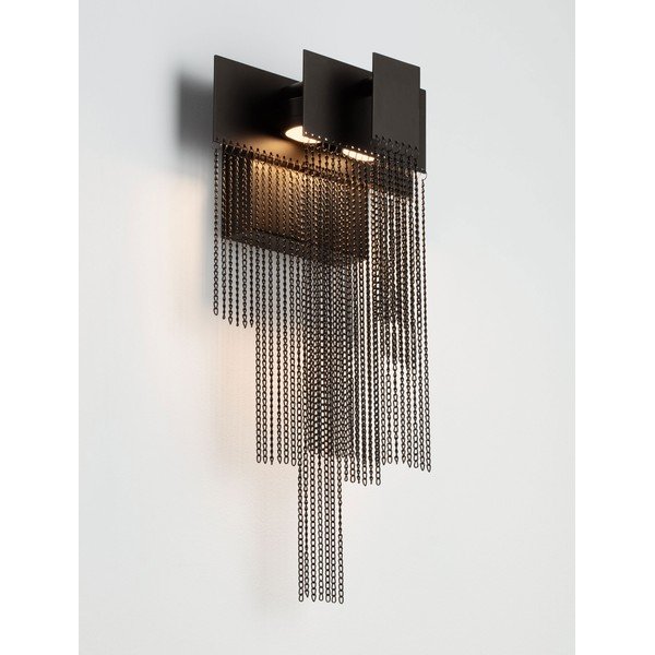 Matne čierne oceľové LED nástenné svietidlo so stmievačom Revια – Nova Luce-image-2