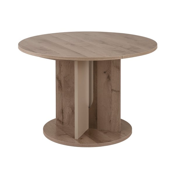 Hnedý okrúhly jedálenský stôl Gami Sha