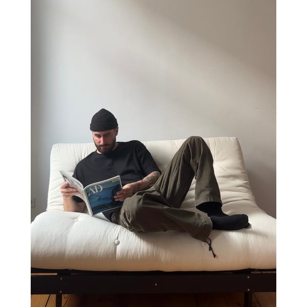 Béžová rozkladacia pohovka 160 cm Roots Black Night – Karup Design-image-1