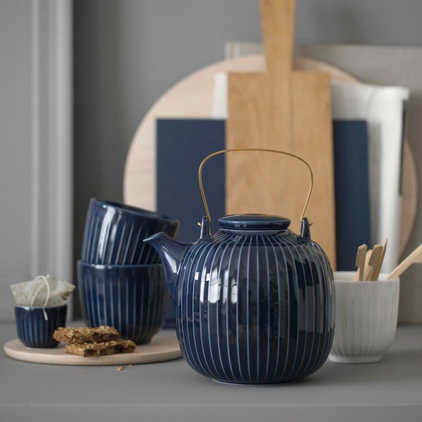 Tmavomodrý porcelánový hrnček Kähler Design Hammershoi, 200 ml-image-1