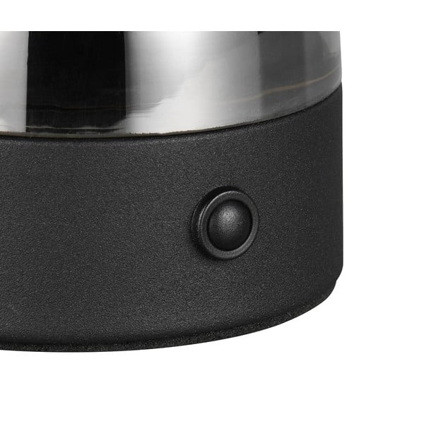 Sivá LED stolová lampa so skleneným tienidlom (výška  18 cm) Dooley – Trio-image-2