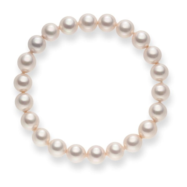 Ružový perlový náramok Pearls Of London Chloe, 19 cm