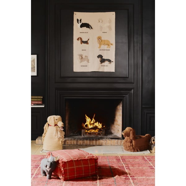 Červený prateľný/ručne tkaný bavlnený koberec 90x120 cm Tartan Vintage Red – Lorena Canals-image-3