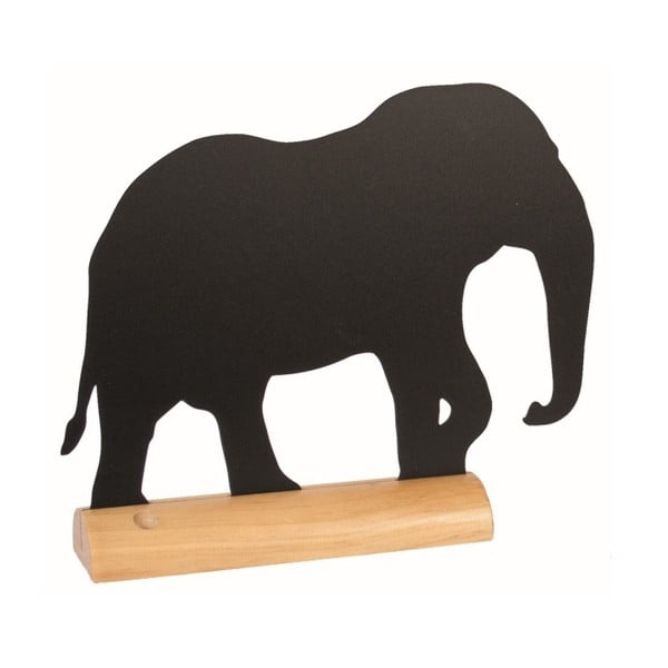 Set popisovacej tabule na stojane a kriedovej fixky Securit® Silhouette Elephant, 24,5 × 28 cm