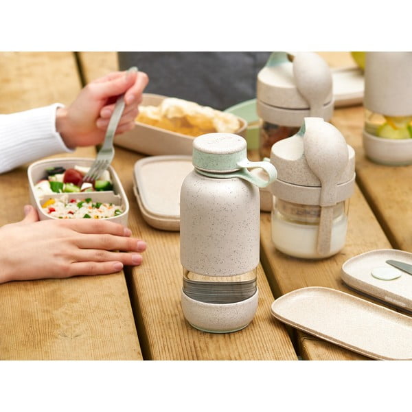 Krémová cestovná sklenená fľaša 500 ml To Go Organic – Lékué-image-1
