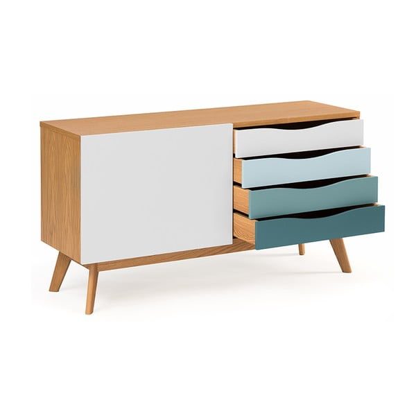 Komoda s modrými zásuvkami Woodman Avon-image-3