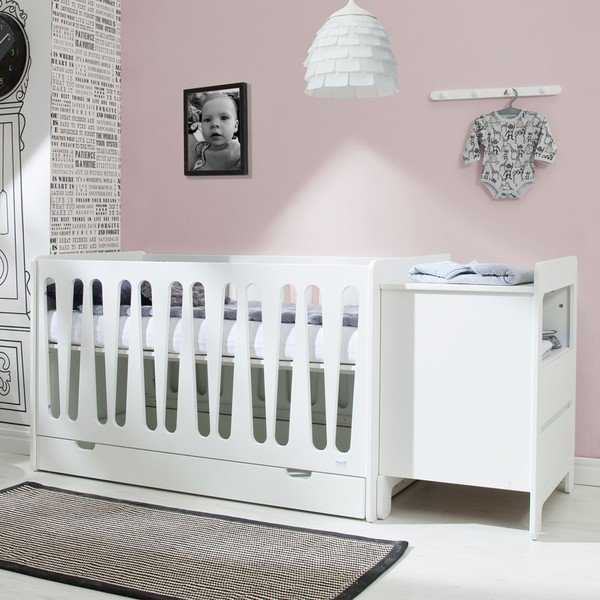 Biela zásuvka pod postieľku Pinio Moon, 70 × 140 cm-image-2