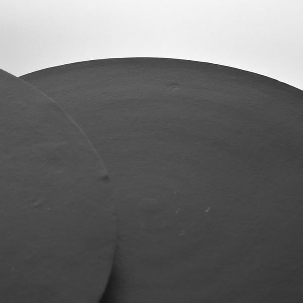 Čierne kovové okrúhle konferenčné stolíky v súprave 2 ks ø 75 cm Grand – LABEL51-image-3