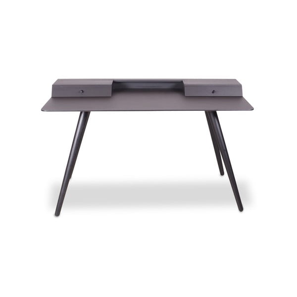 Čierny písací stôl WOOD AND VISION Stick, 136 × 60 cm