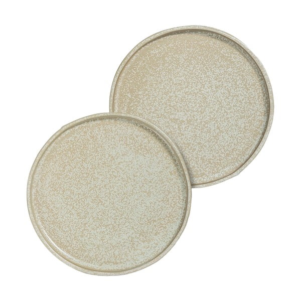 Béžové taniere v súprave 2 ks z kameňa ø 20 cm Sand Grain – Mette Ditmer Denmark-image-2