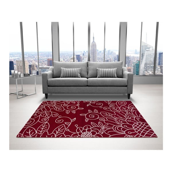 Červený koberec DECO CARPET Tripoli, 110 × 170 cm