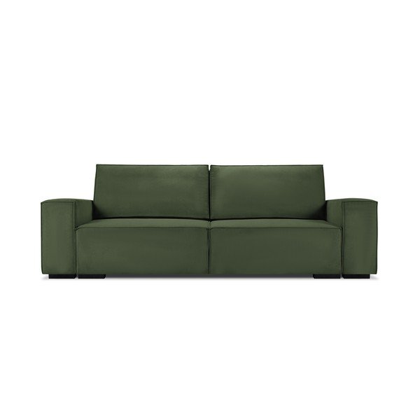 Zelená menčestrová rozkladacia pohovka Mazzini Sofas Azalea-image-2