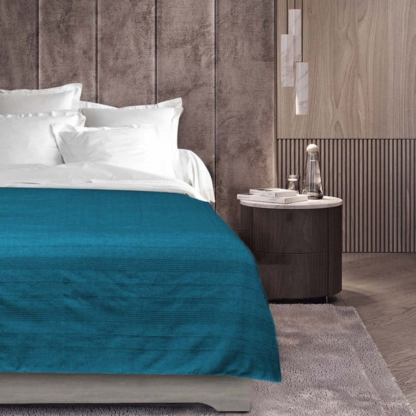 Modrý pléd 180x220 cm Lucile – douceur d'intérieur-image-3