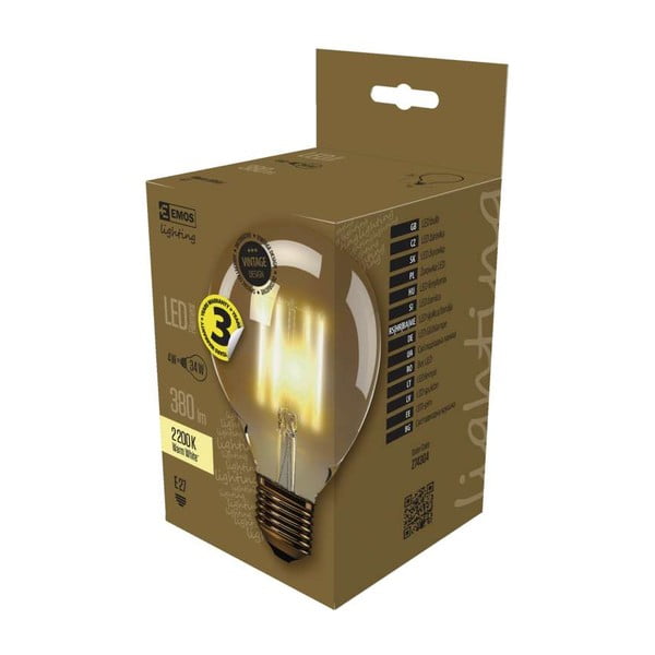 LED žiarovka EMOS Vintage G95 Warm White, 4W E27-image-2