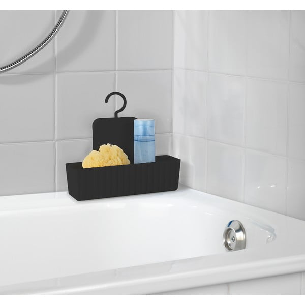 Čierna závesná kúpeľňová polička Minas - Allstar-image-1