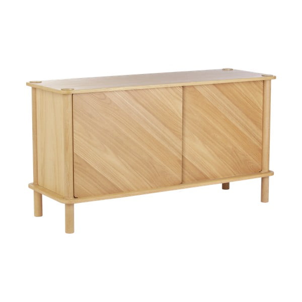 Komoda z dubového dreva s posuvnými dverami v prírodnej farbe 135x73,5x48 cm Italic – UMAGE-image-2