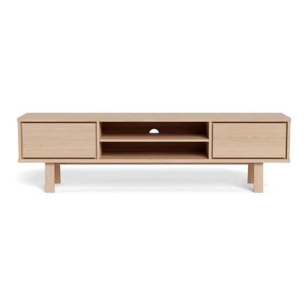 Dyhovaný TV stolík v svetlo prírodnej farbe 180x50x40 cm Lamberth – Actona-image-3