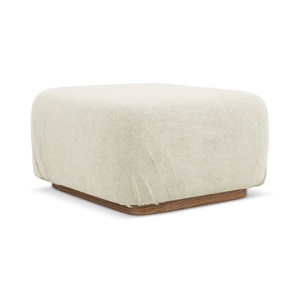 Krémovobiela modulárna podnožka z textílie buklé Ailani – Makamii-image-2