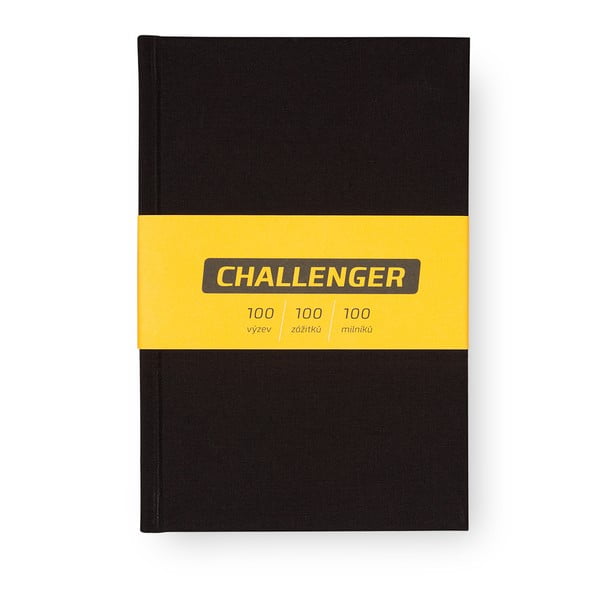 Čierny motivačný zápisník pre mužov Bloque. Challenger