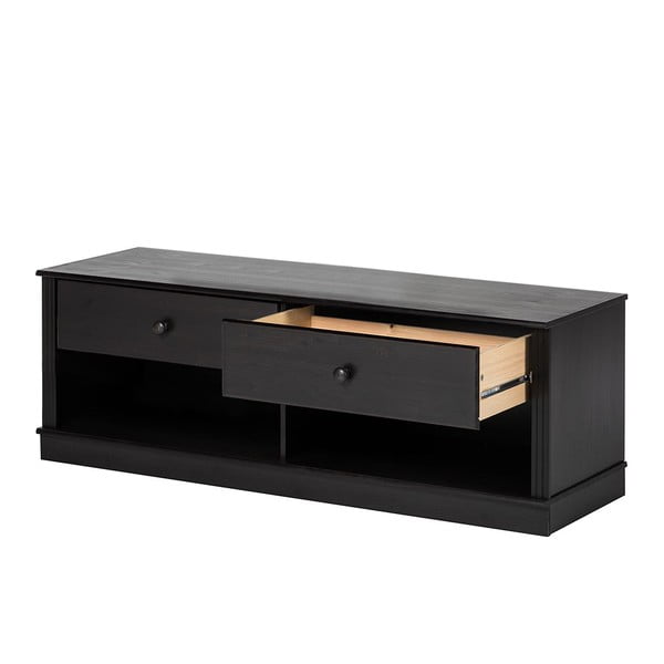 Tmavohnedý TV stolík z borovicového dreva 137x47 cm Anita – Støraa-image-3